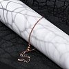 Adjustable Rack Plating Brass Curb Chain Bracelets for Women BJEW-G735-18RG-3