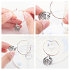 Brass Wine Glass Charm Rings KK-PH0036-51RG-5