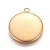 Ion Plating(IP) 304 Stainless Steel Pendant Cabochon Settings X-STAS-G127-13-22mm-G-2