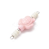 Dyed Synthetic Turquoise Sea Animal Rondelle Beaded Connector Charms PALLOY-JF04058-02-5