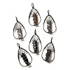 Natural Mixed Stone Double Terminal Pointed Faceted Bullet Big Pendants G-Q015-01-1