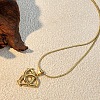 304 Stainless Steel Pendant Necklaces NJEW-P330-01B-G-1