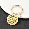 201 Stainless Steel & Brass Letter Keychain KEYC-YW00095-21-1