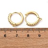 Brass Clear Cubic Zirconia Hoop Earring Findings KK-L242-27G-3