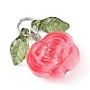 7Pcs 7 Colors Transparent Normal Glass Pendants PALLOY-JF04620-01-4