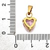 304 Stainless Steel Micro Pave Cubic Zirconia Pendants STAS-B086-13G-02-3