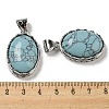 Synthetic Turquoise Pendants G-Z050-06C-3