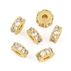 Brass Pave Clear Cubic Zirconia Beads CU-CBA6A75-19A-G-1