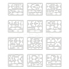 Plastic Drawing Painting Stencils Templates DIY-WH0222-013-4