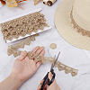5Yards Polyester & ABS Plastic Imitation Pearl Lace Ribbon OCOR-WR0001-78-3