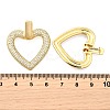 Brass Micro Pave Clear Cubic Zirconia Stud Earrings EJEW-C147-01B-G-5