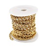 Brass with Rhinestone Link Chains AJEW-Z028-02G-3