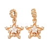 Brass Pave Clear Cubic Zirconia European Dangle Charms CU-CBAEC99-26G-1
