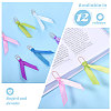 12Pcs Polyester Ribbon Bookmarks AJEW-CA00024-4