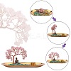 Natural Rose Quartz with Green Aventurine Chips with Brass Incense Burner Holder DJEW-G027-19RG-03-3