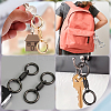 12Pcs 3 Colors Nordic Retro Zinc Alloy Double Spring Ring Clasps FIND-SC0012-87B-5