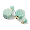 Natural Amazonite Perfume Bottle Pendants G-Q163-10G-01-2