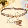 Bohemian Imitation Leather Tassel Wrap Chain Belts AJEW-WH20033-096AS-D-7