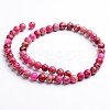 Dyed Natural Imperial Jasper Round Bead Strands G-M274-01-8mm-3