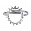Non-Tarnish 304 Stainless Steel Sun Open Cuff Ring RJEW-T023-84P-1
