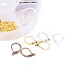 15mm Brass Leverback Earring Findings 3 Mixed Colors in One Box for Jewelry Making KK-PH0015-03M-4