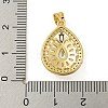 Rack Plating Brass Pave Cubic Zirconia Pendants KK-U029-28G-04-3