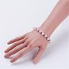 Natural Rose Quartz Stretch Bracelets BJEW-JB02856-01-3
