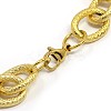 Fashionable 304 Stainless Steel Reticular Grain Cable Chain Bracelets STAS-A028-B092G-2