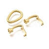 Teardrop Rack Plating Brass Fold Over Clasps KK-S508-17G-2