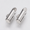 Brass Slide On End Clasp Tubes KK-Q747-11C-P-1
