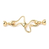 Brass Micro Pave Green Cubic Zirconia Fold Over Clasps KK-U059-37G-1
