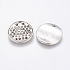 Flat Round Alloy Pendant Rhinestone Settings EBB056Y-2