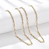 3.5MM 304 Stainless Steel Oval Link Chain Necklaces NJEW-T016-08G-1