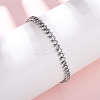 304 Stainless Steel with Clear Cubic Zirconia Link Chain Bracelets BJEW-G754-03P-04-1