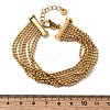 304 Stainless Steel Multi-strand Bracelets BJEW-C137-01G-3