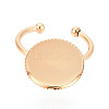 Brass Cuff Ring Findings KK-N276-03A-G-2