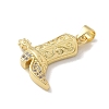 Brass Micro Pave Cubic Zirconia Pendants KK-M300-30G-2