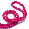 Baking Paint Imitation Jade Glass Round Bead Strands X-DGLA-Q021-4mm-04-3