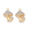 Rack Plating Alloy Rhinestone Pendants X1-PALLOY-T091-25A-G-1