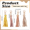 4Pcs 4 Colors PU Leather Tassel Pendants FIND-LP0007-24A-2