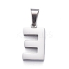 Non-Tarnish 304 Stainless Steel Letter Pendants STAS-H127-E-P-2