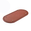 PU Leather Oval Long Bottom for Knitting Bag FIND-WH0032-01D-3