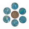 AB Color Plated Capiz Shell Pendants SSHEL-T008-01A-3