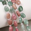 Cherry Quartz Glass & Natural  Rhodonite & Sodalite & Green Aventurin & Crazy Agate Beads Strands G-Z135-A12-1