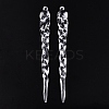 Transparent Acrylic Pendants TACR-T028-22A-2