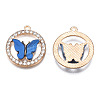 Alloy Rhinestone Pendants X1-PALLOY-S183-001B-RS-3