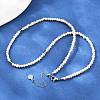 Natural Freshwater Pearl Potato & Brass Beaded Necklaces NJEW-D338-01P-1