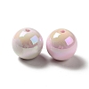 UV Plating Opaque Rainbow Iridescent Acrylic Beads MACR-D063-01B-03-2