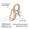 Double Layer 304 Stainless Steel Cuff Open Rings for Women SF0469-2-2