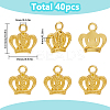 40Pcs Rack Plating Alloy Pendant Rhinestone Settings FIND-SC0013-27-2